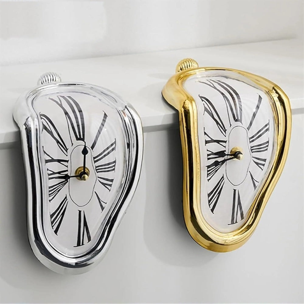 Melting Decorative Clock with Roman Numerals