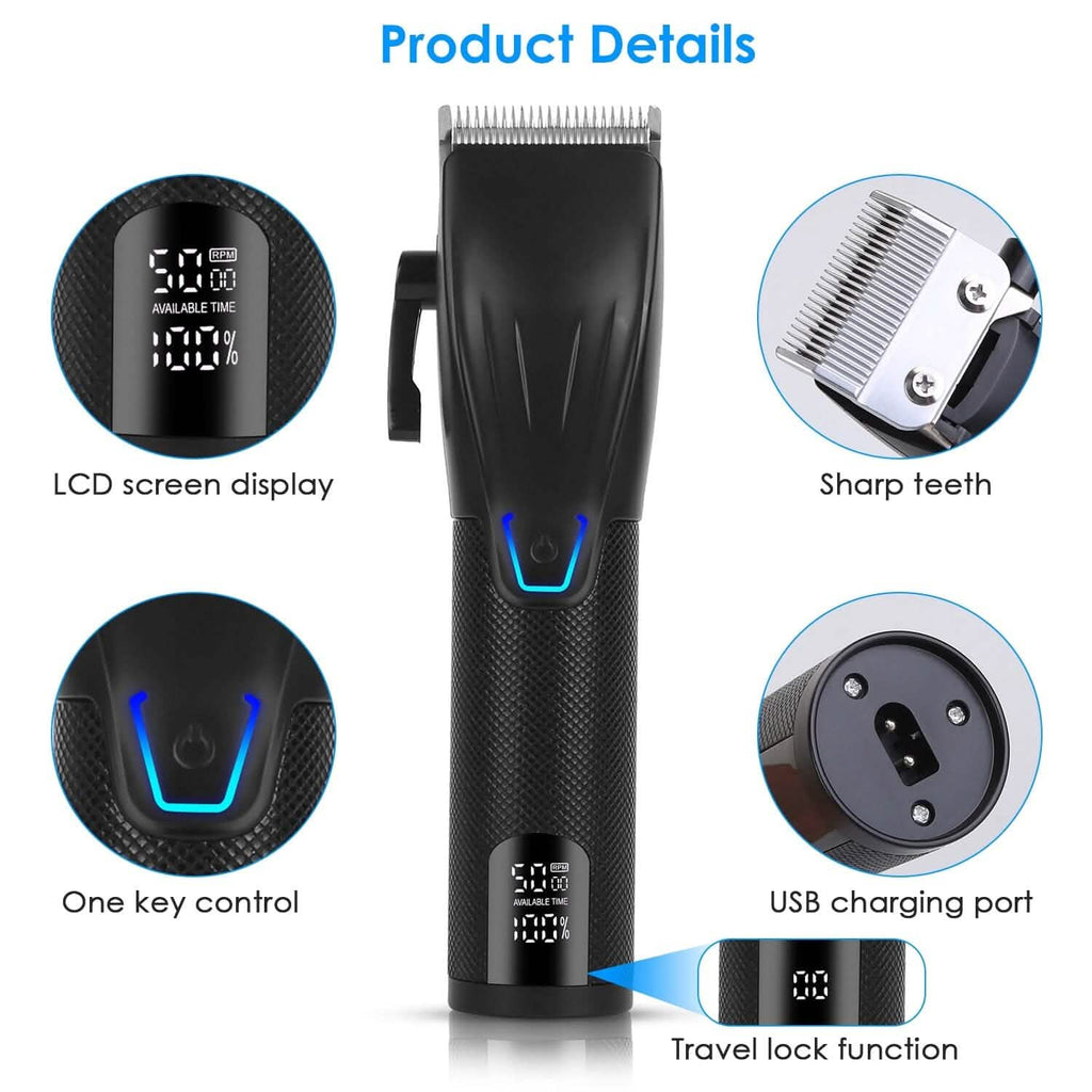 Men Electric Barber Clipper Hair Cutting Combo Set T Outliner Shaver Trimmers