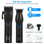 Men Electric Barber Clipper Hair Cutting Combo Set T Outliner Shaver Trimmers