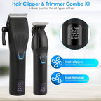 Men Electric Barber Clipper Hair Cutting Combo Set T Outliner Shaver Trimmers
