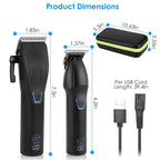 Men Electric Barber Clipper Hair Cutting Combo Set T Outliner Shaver Trimmers