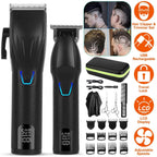 Men Electric Barber Clipper Hair Cutting Combo Set T Outliner Shaver Trimmers