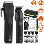 Men Electric Barber Clipper Hair Cutting Combo Set T Outliner Shaver Trimmers
