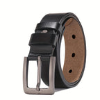 Men's Belt with Stylish Pin Buckle and Unique Finish