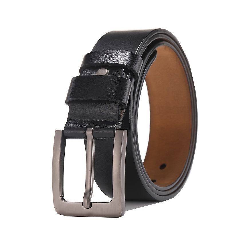 Men's Belt with Stylish Pin Buckle and Unique Finish