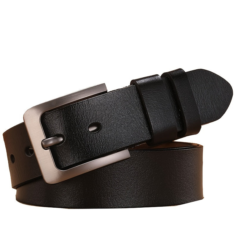 Men's Belt with Stylish Pin Buckle and Unique Finish