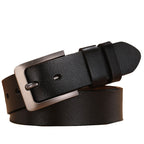 Men's Belt with Stylish Pin Buckle and Unique Finish