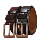 Men's Belt with Stylish Pin Buckle and Unique Finish