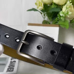 Men's Belt with Stylish Pin Buckle and Unique Finish