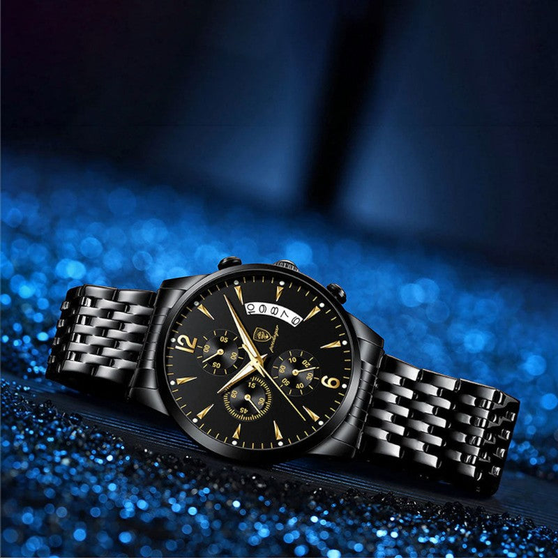Men's Elegant Multifunction Chronograph Watch