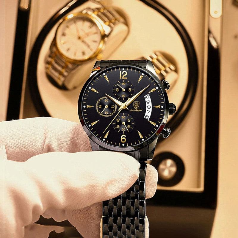 Men's Elegant Multifunction Chronograph Watch