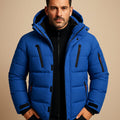 Men's Heavy-Duty Insulated Hooded Puffer Winter Jacket