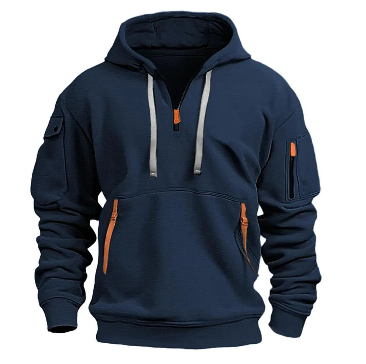 Men's Hoodie with Multiple Pockets