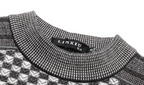 Men's Checked Knit Turtleneck Sweater