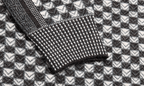 Men's Checked Knit Turtleneck Sweater