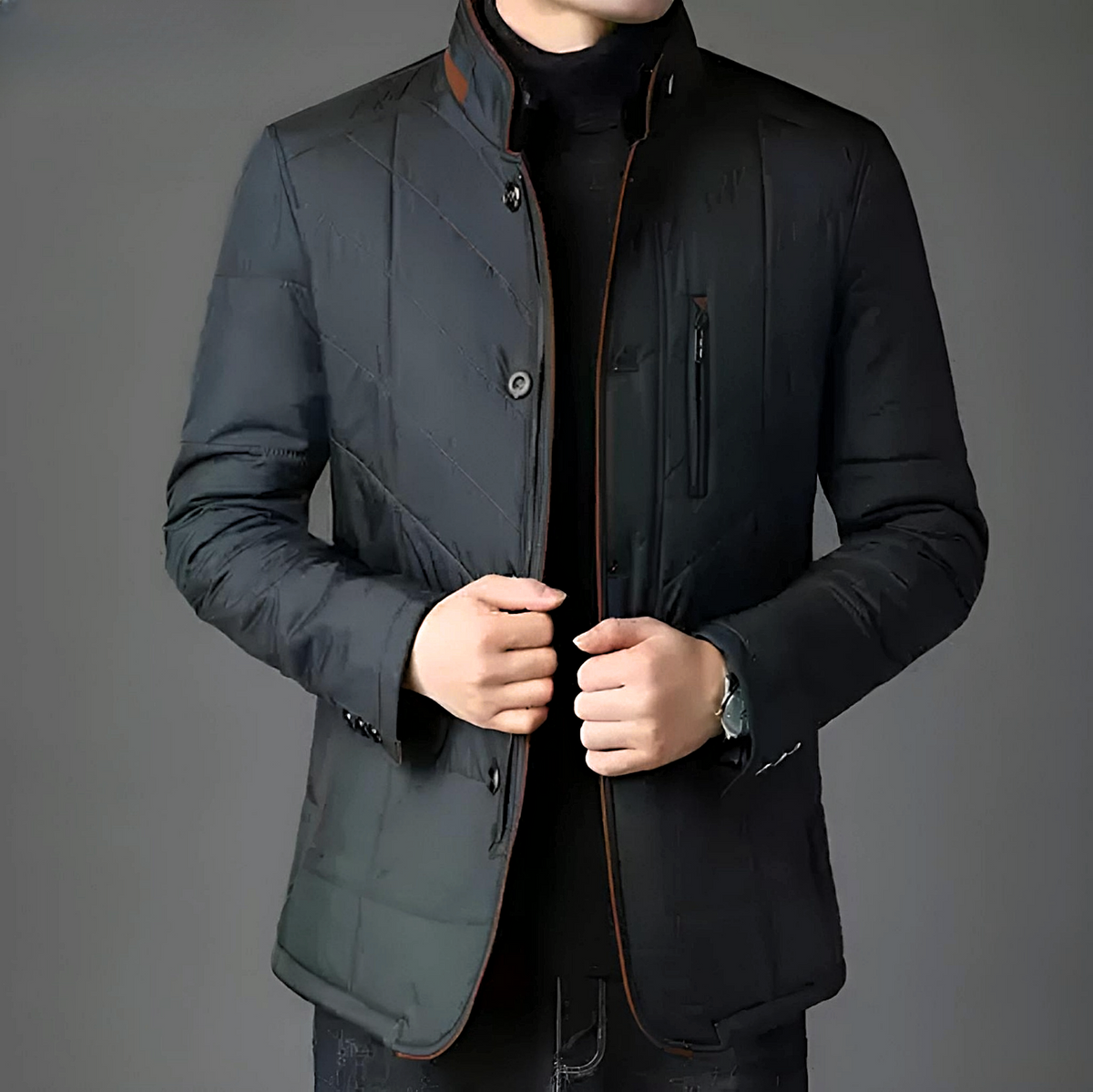 Men's Quilted Winter Jacket with Premium Insulation Technology