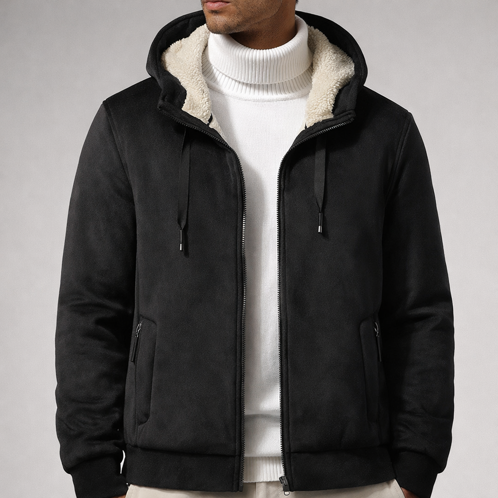 Men's Sherpa-Lined Hooded Jacket