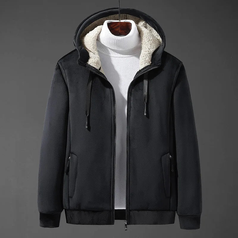 Men's Sherpa-Lined Hooded Jacket
