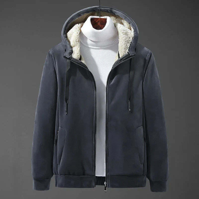 Men's Sherpa-Lined Hooded Jacket