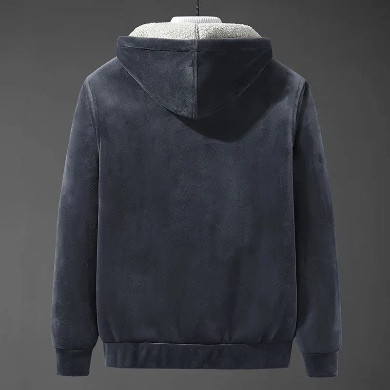 Men's Sherpa-Lined Hooded Jacket