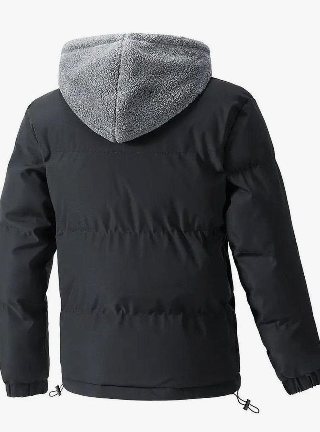 Men's Sherpa-Lined Hooded Street Style Puffer Jacket