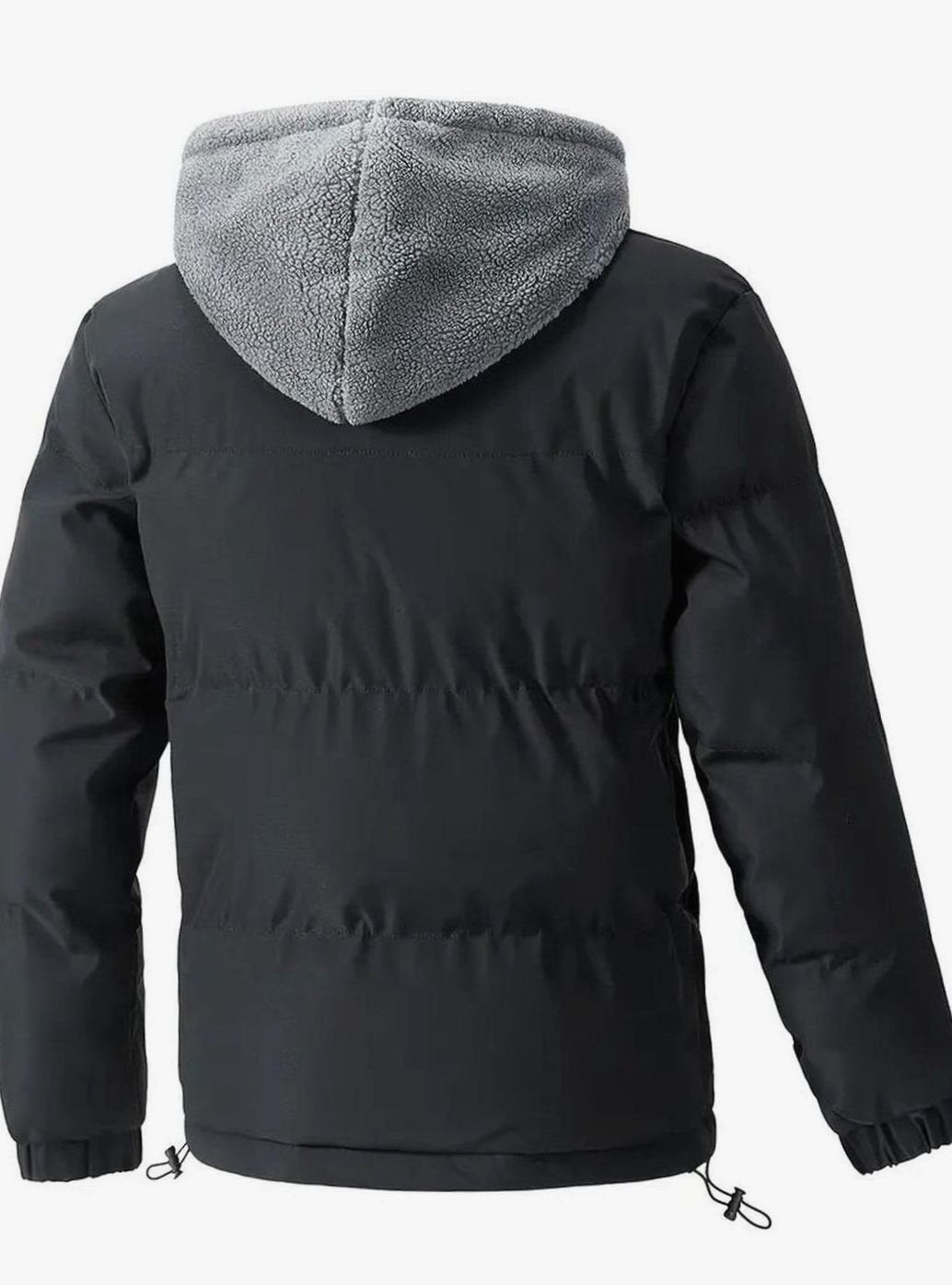 Men's Sherpa-Lined Hooded Street Style Puffer Jacket
