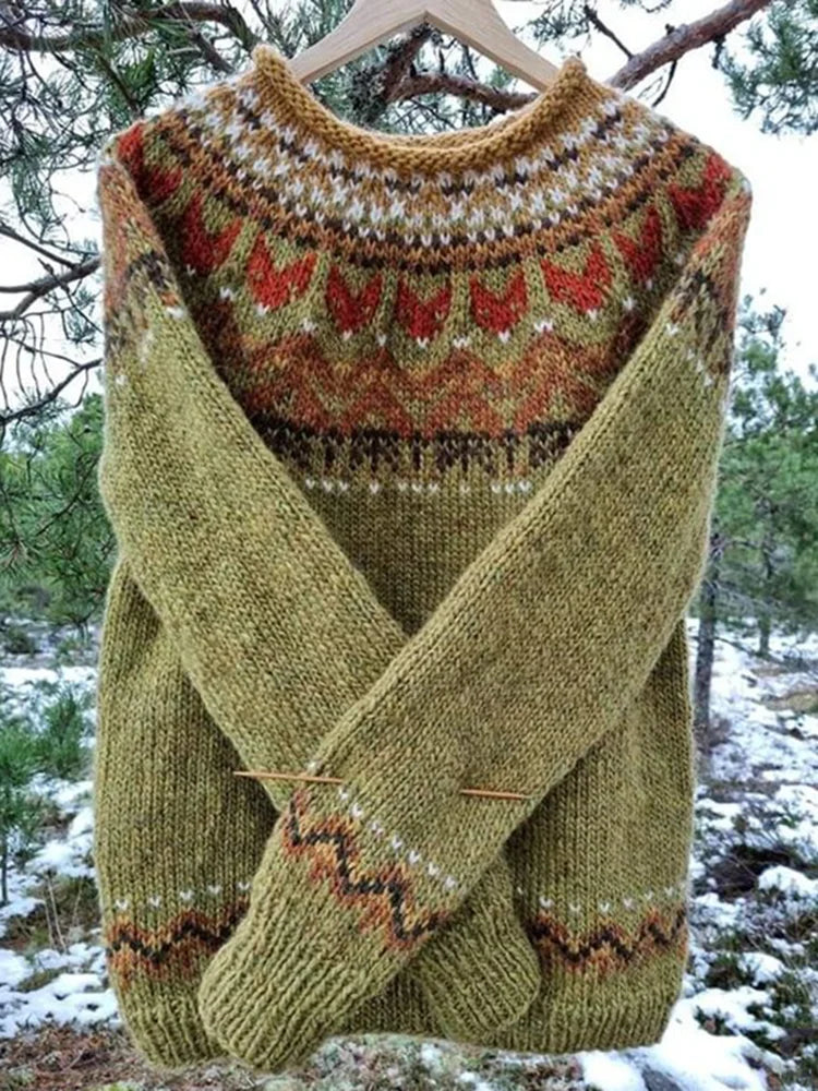 Men's Vintage Geometric Knit Sweater