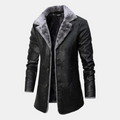 Men's Winter Leather Coat Elegant Leather