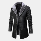 Men's Winter Leather Coat Elegant Leather