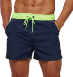 Men Swimwear Shorts Male Swimming Trunks with Adjustable Elastic Cord