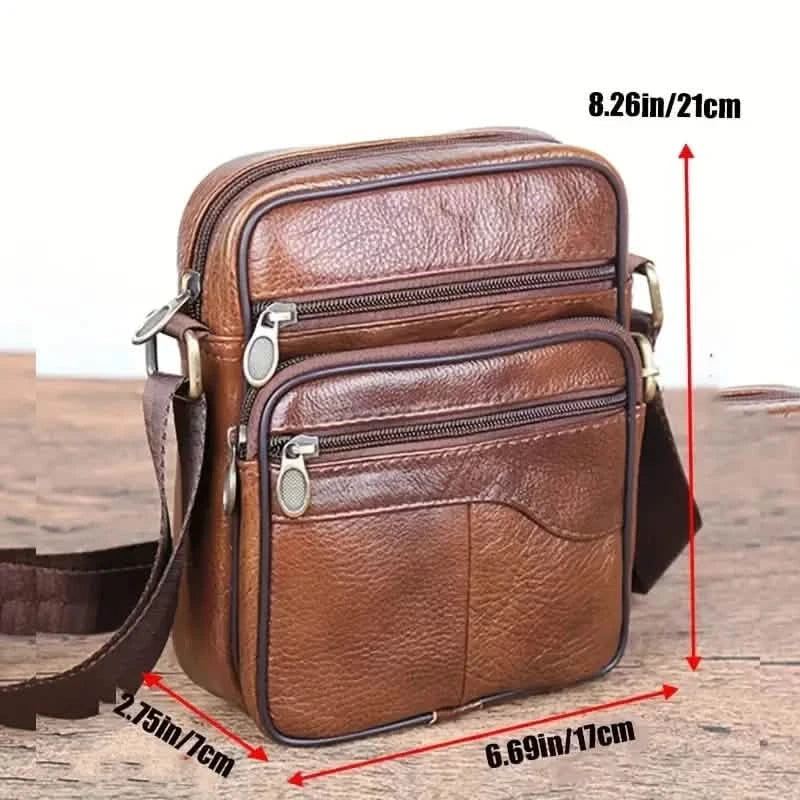 Men's and Woman's Genuine Leather Satchel Crossbody Bag