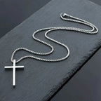 Men's Fashion Stainless Steel Cross Pendant Necklace