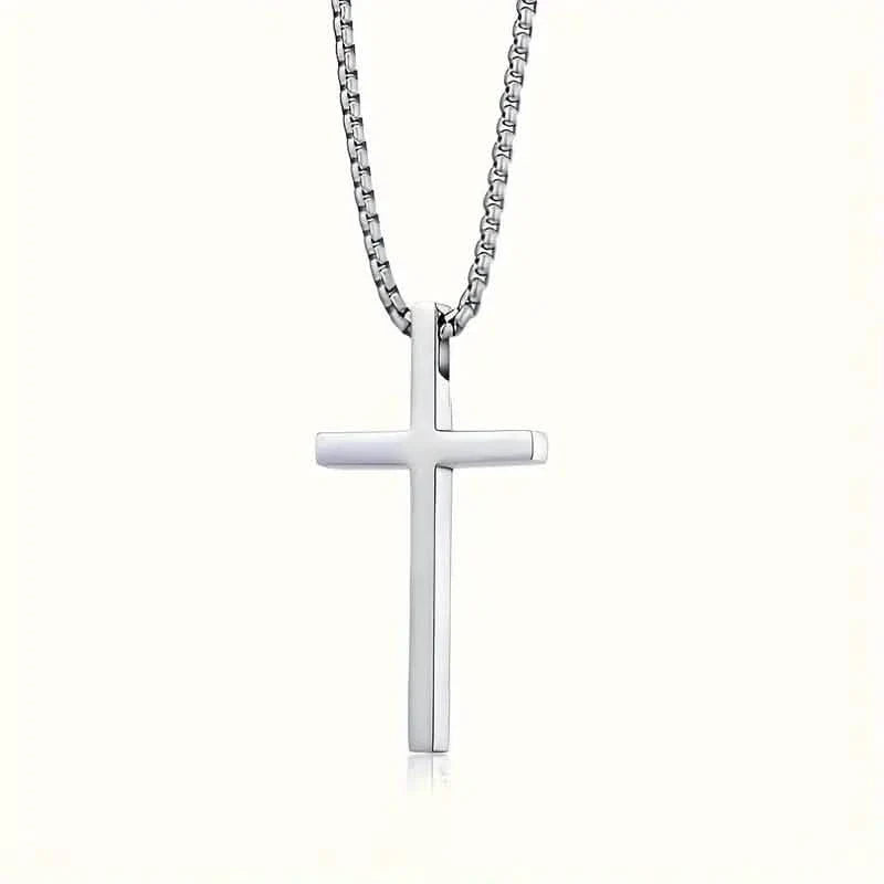 Men's Fashion Stainless Steel Cross Pendant Necklace