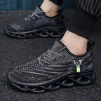 Men's Knit Breathable Lace Up Running Shoes