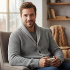 Men's Knitted Cardigan Shawl Collar | Layering