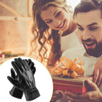 Men's Leather Winter Gloves Touchscreen