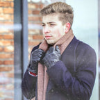 Men's Leather Winter Gloves Touchscreen
