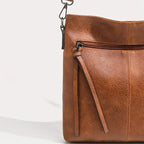 Men's Retro PU Leather Shoulder Bag, Simple Fashion Crossbody Casual Bag with Adjustable Strap