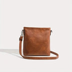 Men's Retro PU Leather Shoulder Bag, Simple Fashion Crossbody Casual Bag with Adjustable Strap