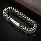 Men's Stainless Steel Braided Bracelet with Magnetic Clasp