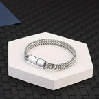 Men's Stainless Steel Braided Bracelet with Magnetic Clasp