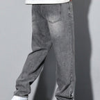 Men's Straight Leg Washed Jeans | Casual Wear