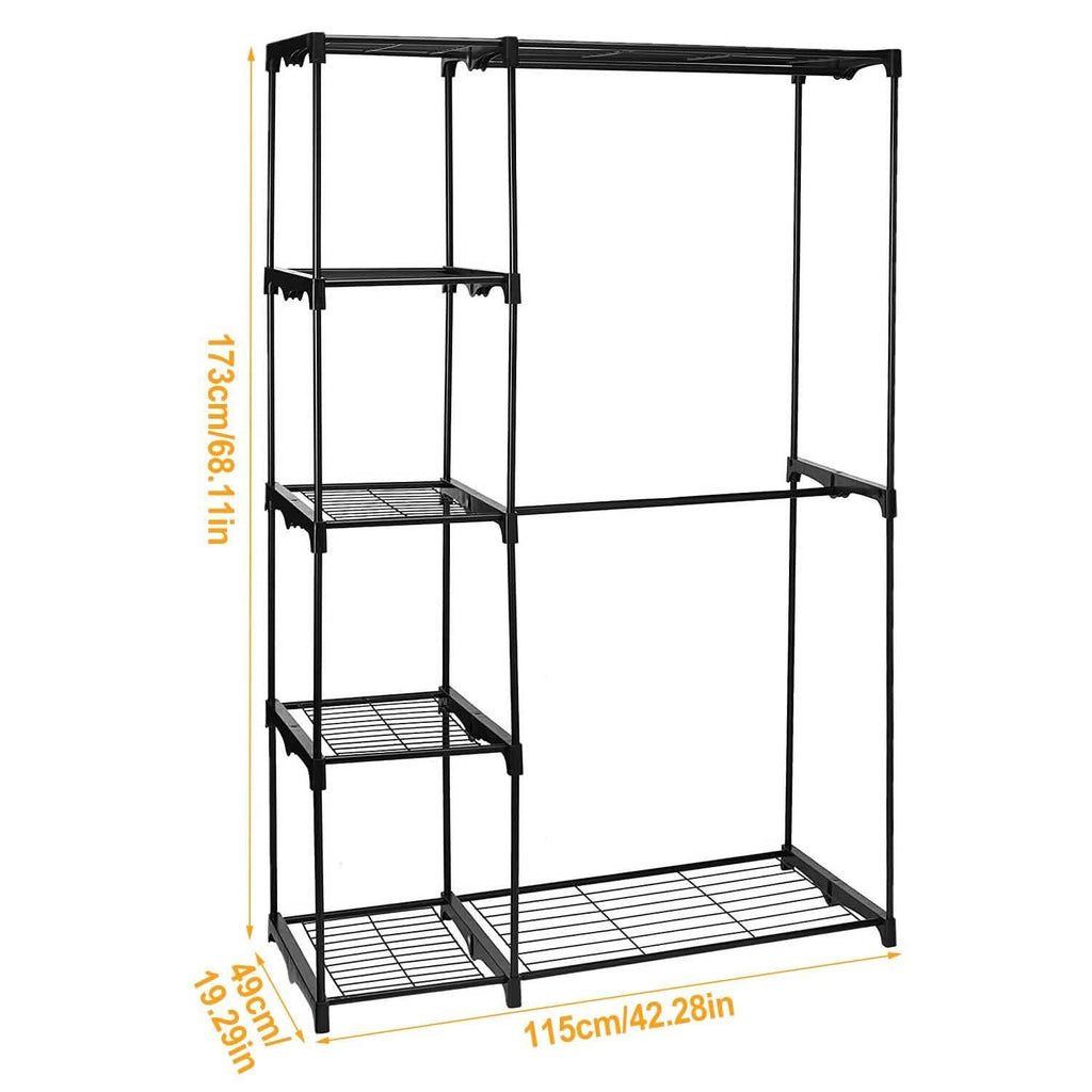 Metal Closet Deluxe Double Rod