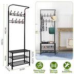 Metal Entryway Coat Shoe Rack