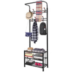 Metal Entryway Coat Shoe Rack