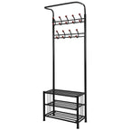 Metal Entryway Coat Shoe Rack