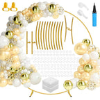 Metal Round Arch Reusable Backdrop Stand with Balloon Tools