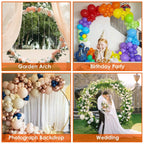 Metal Round Arch Reusable Backdrop Stand with Balloon Tools