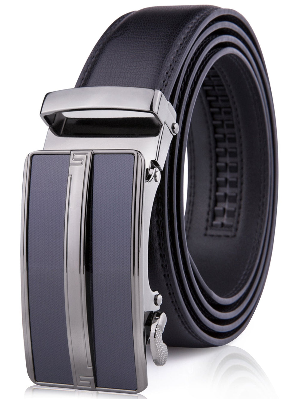 Microfiber Leather Ratchet Belt – No Holes, Custom Fit, 1.3" Strap