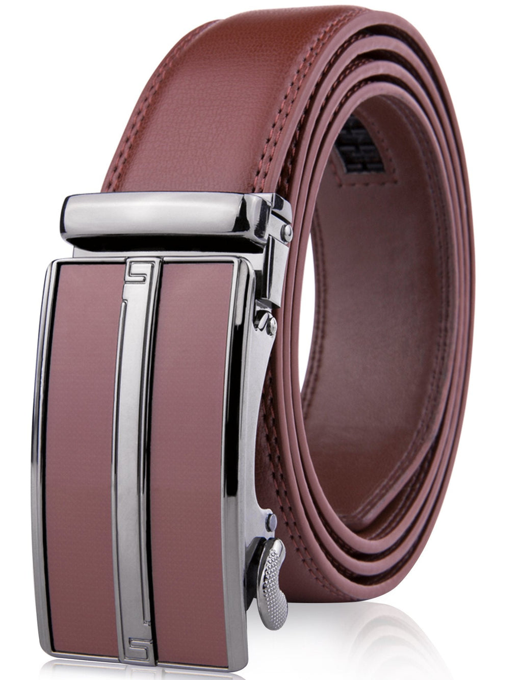 Microfiber Leather Ratchet Belt – No Holes, Custom Fit, 1.3" Strap